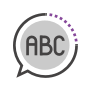 Бульбашкова мова з літерою abc всередині Бульбашкова мова з літерою abc всередині